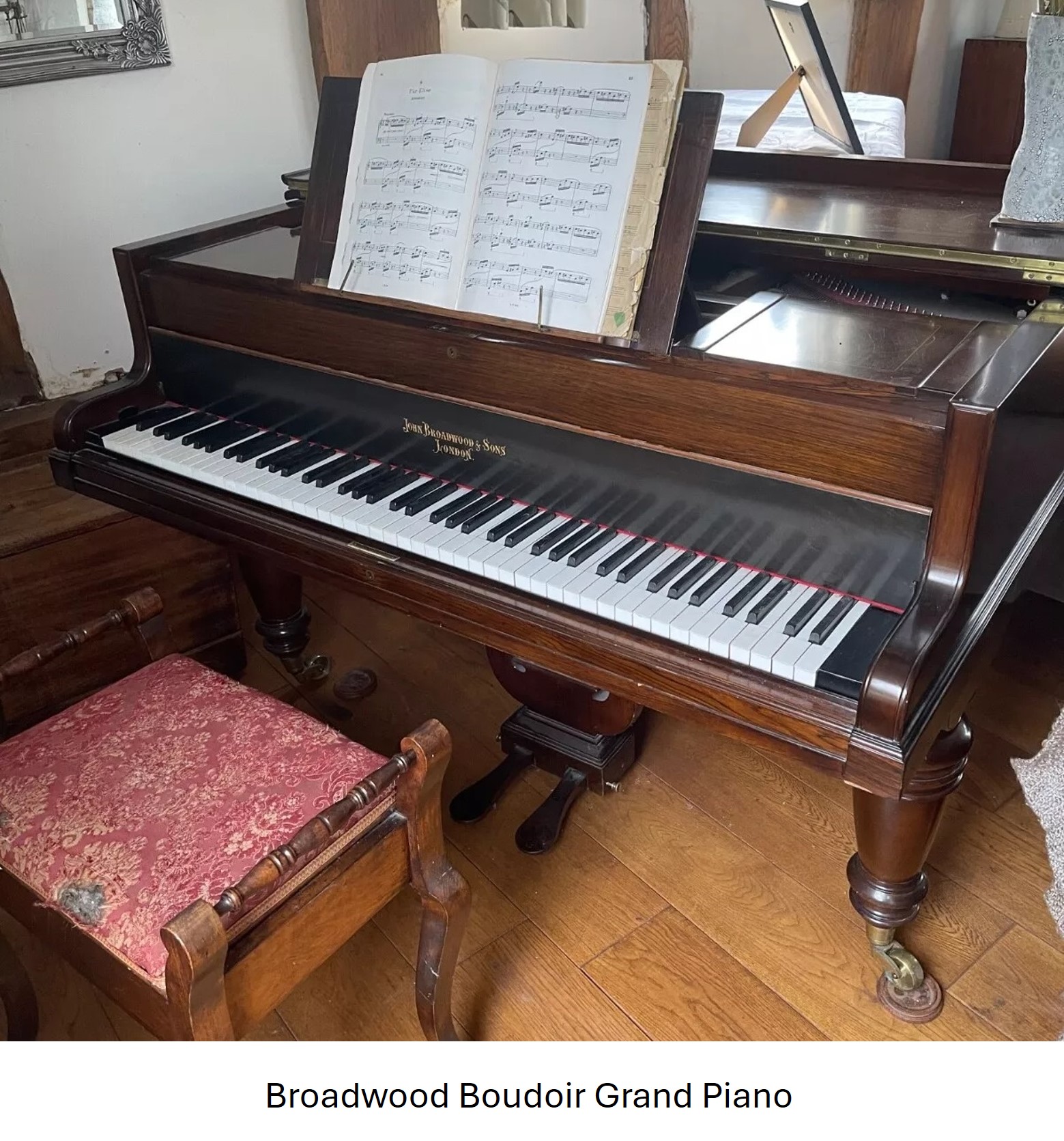 John Broadwood Boudoir Grand Piano